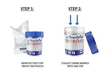 Instruction for using drug testing Cups 1-2