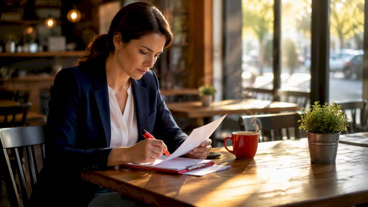 Woman reviewing drug testing privacy documents