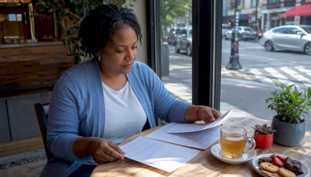 Supervisor reviewing substance abuse training materials