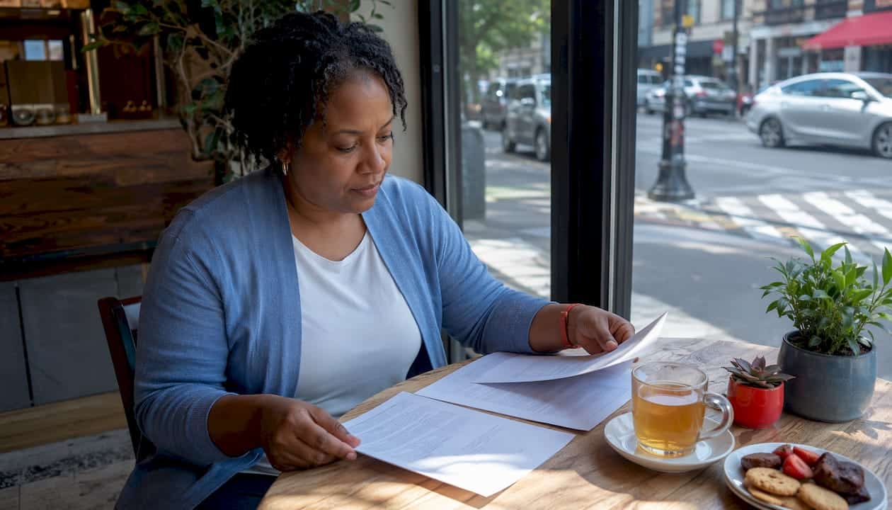 Supervisor reviewing substance abuse training materials