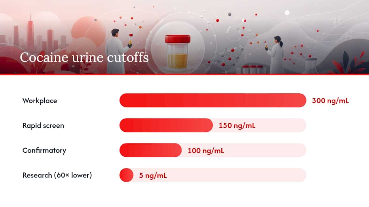 Comparison of 300 and 5 ng/mL cutoffs