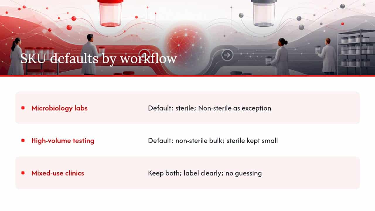 Matching Sterile and Non-Sterile SKUs to Real Clinical Workflows — overview diagram