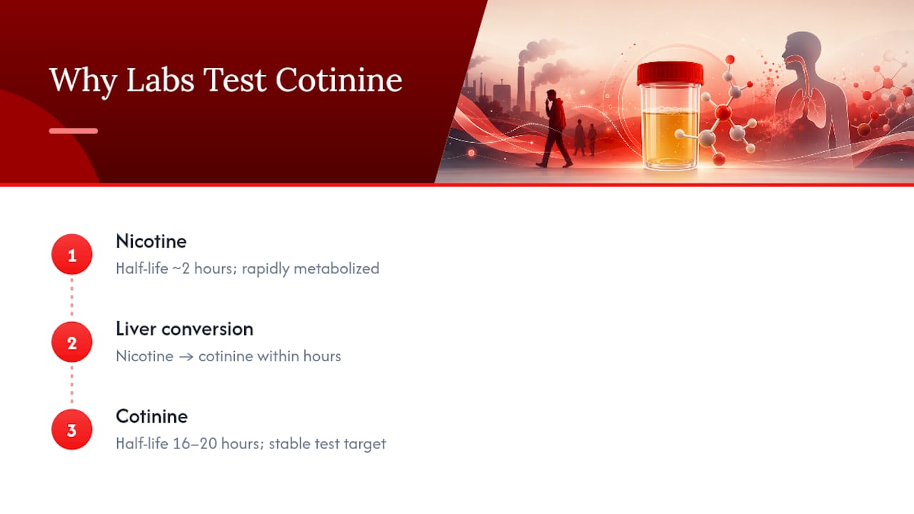 Nicotine and cotinine half-life comparison