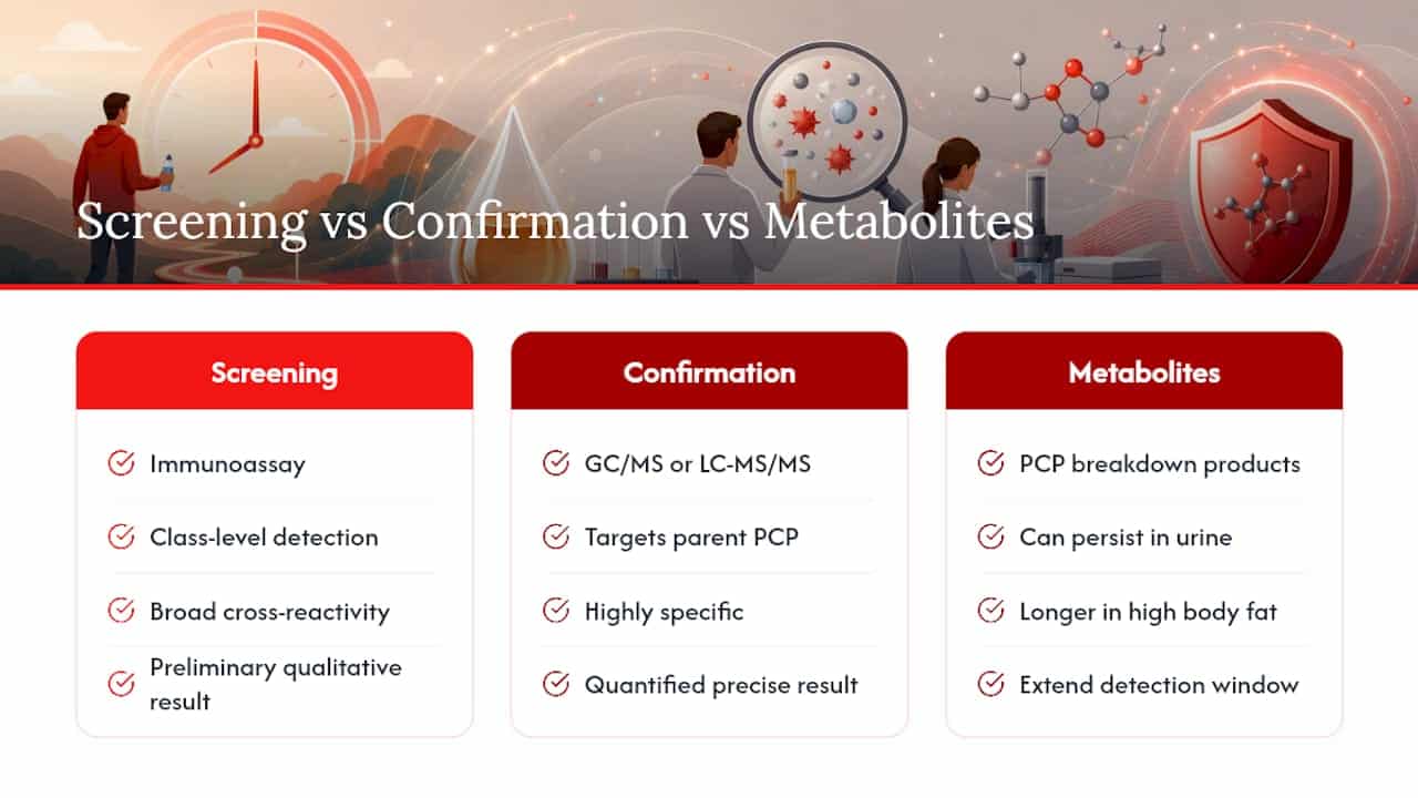 Why Do PCP Metabolites Matter for Detection? — overview diagram