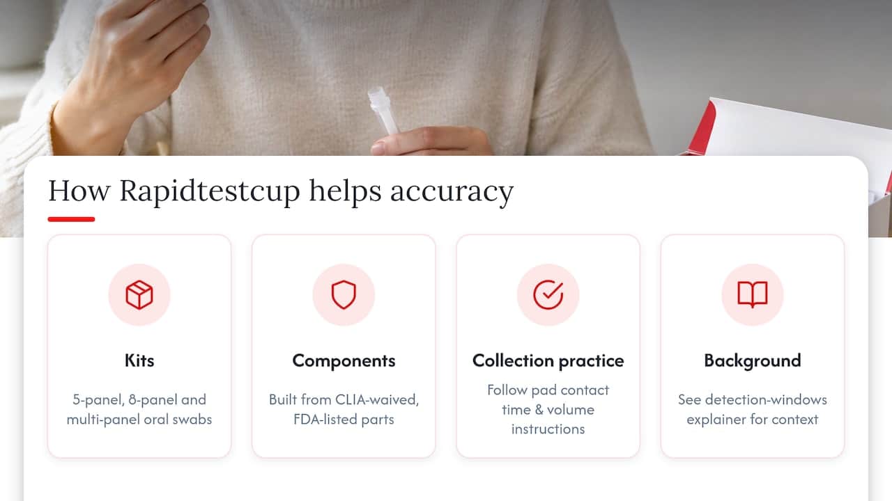 How Rapidtestcup supports accurate oral-swab testing — overview diagram