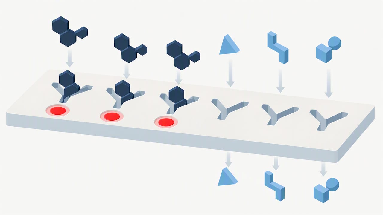 Immunoassay matching older versus newer compounds