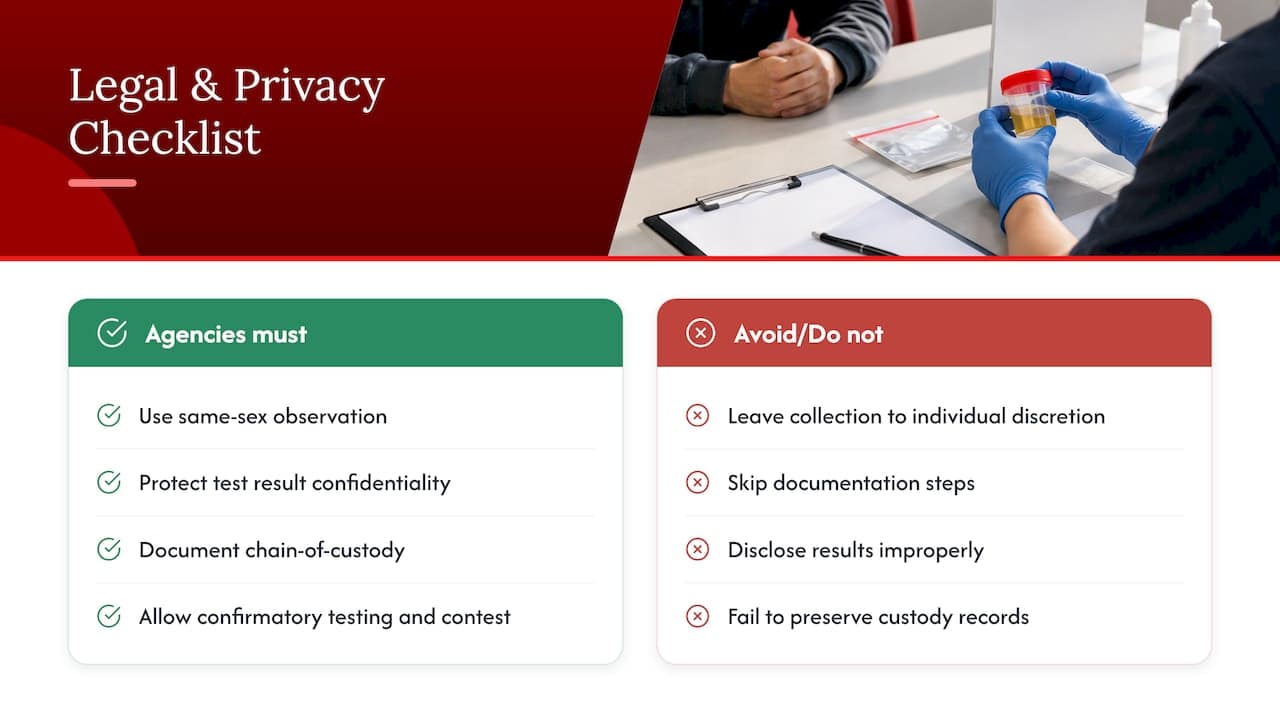 Legal and Privacy Considerations in Probation Testing — overview diagram